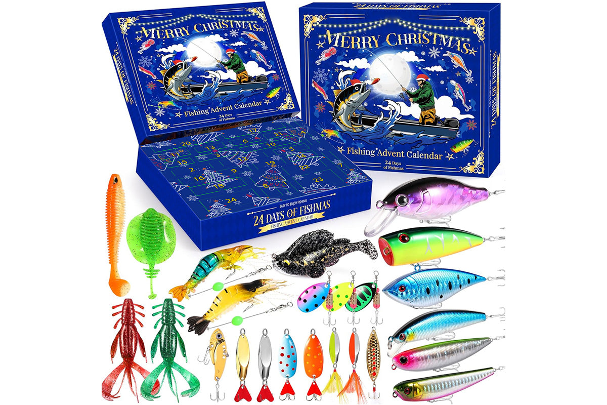 Fishing Advent Calendar Christmas Countdown Calendar Fishing Tackle Lures Gifts