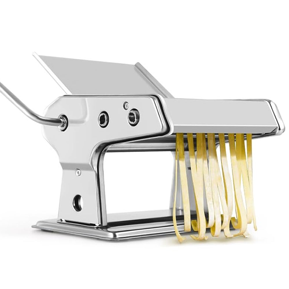 Stainless Steel Pasta Maker Machine with 6 Adjustable Thickness Settings For Spaghetti Fettuccine