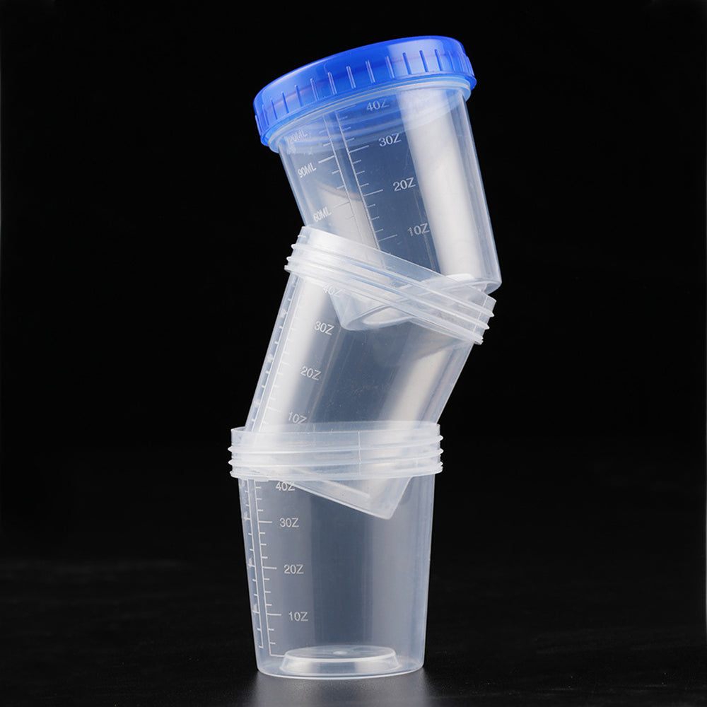10Pcs 120ml Transparent Measuring Cup with Lids