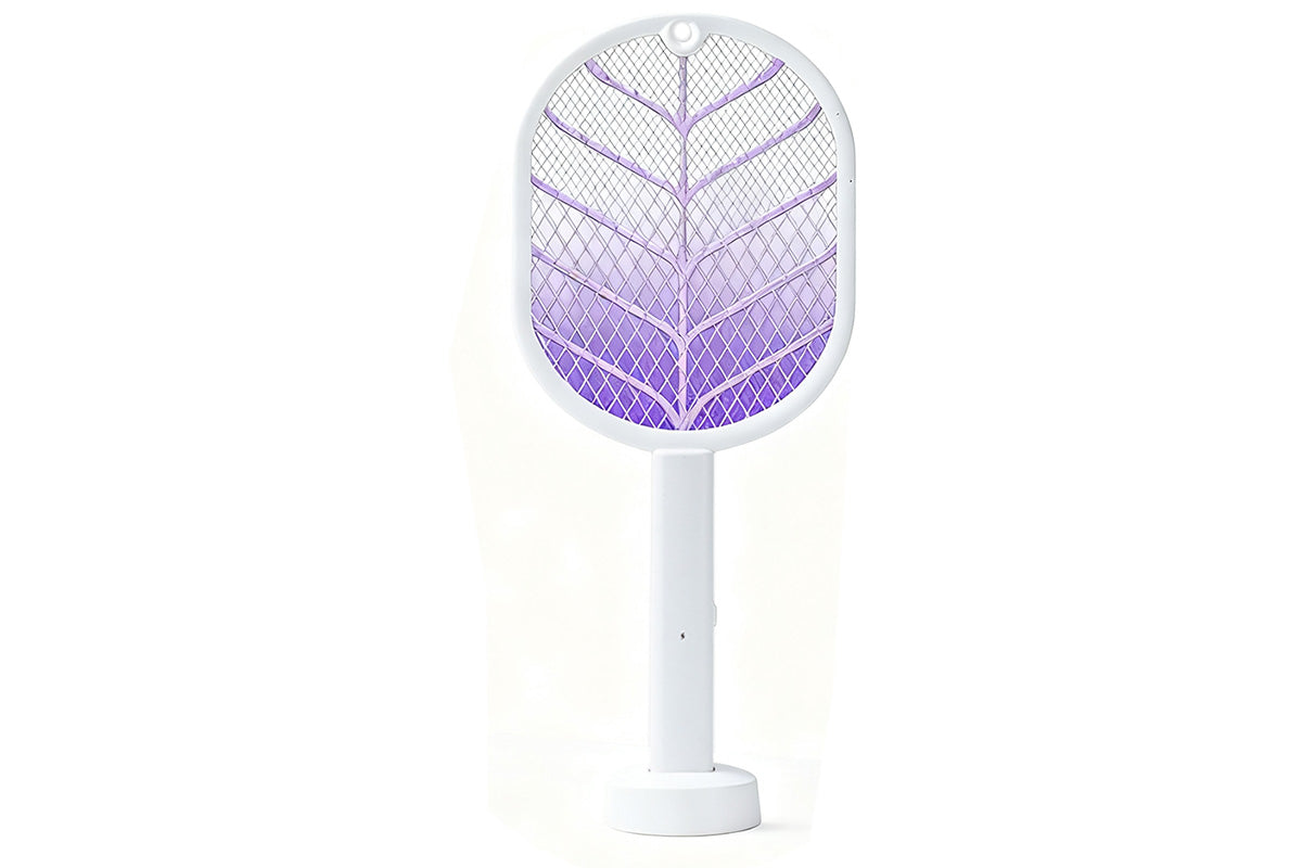 2 In 1 Electric USB Rechargeable Fly Swatter Mosquito Killer Racket