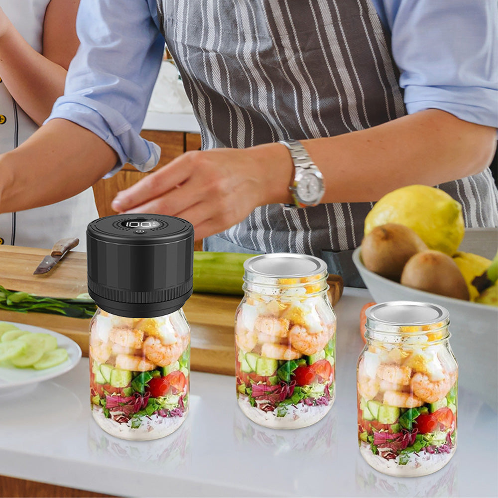 Mason Jar Vacuum Sealer Kit Electric for Food Storage and Preservation