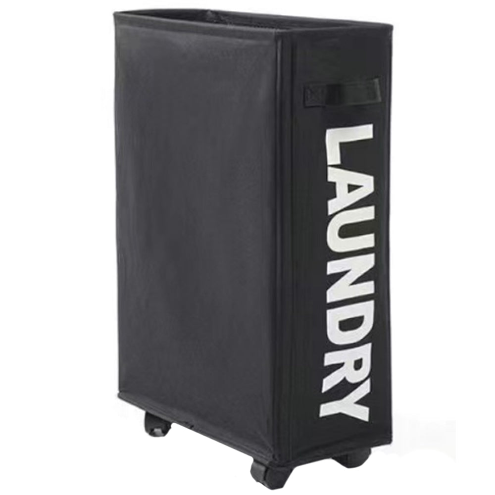 39 x18.5x58CM Foldable Laundry Washing Clothes Storage Bag With Universal Wheels