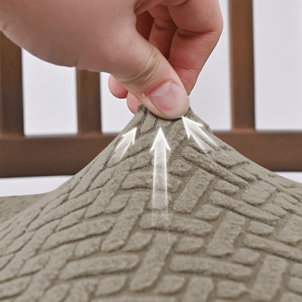 Stripe Lattice Double Elastic Stool Mask Chair Cover