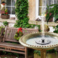 Solar Fountain with 8 Nozzles Colorful LED Lights for Bird Bath Garden Pool