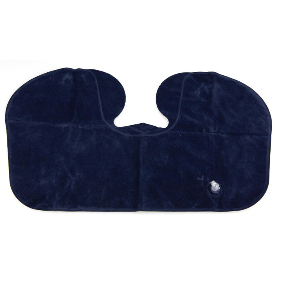 2 Pack Inflatable Travel Neck Pillow U Shaped for Car Plane Soft Velvet PVC Portable