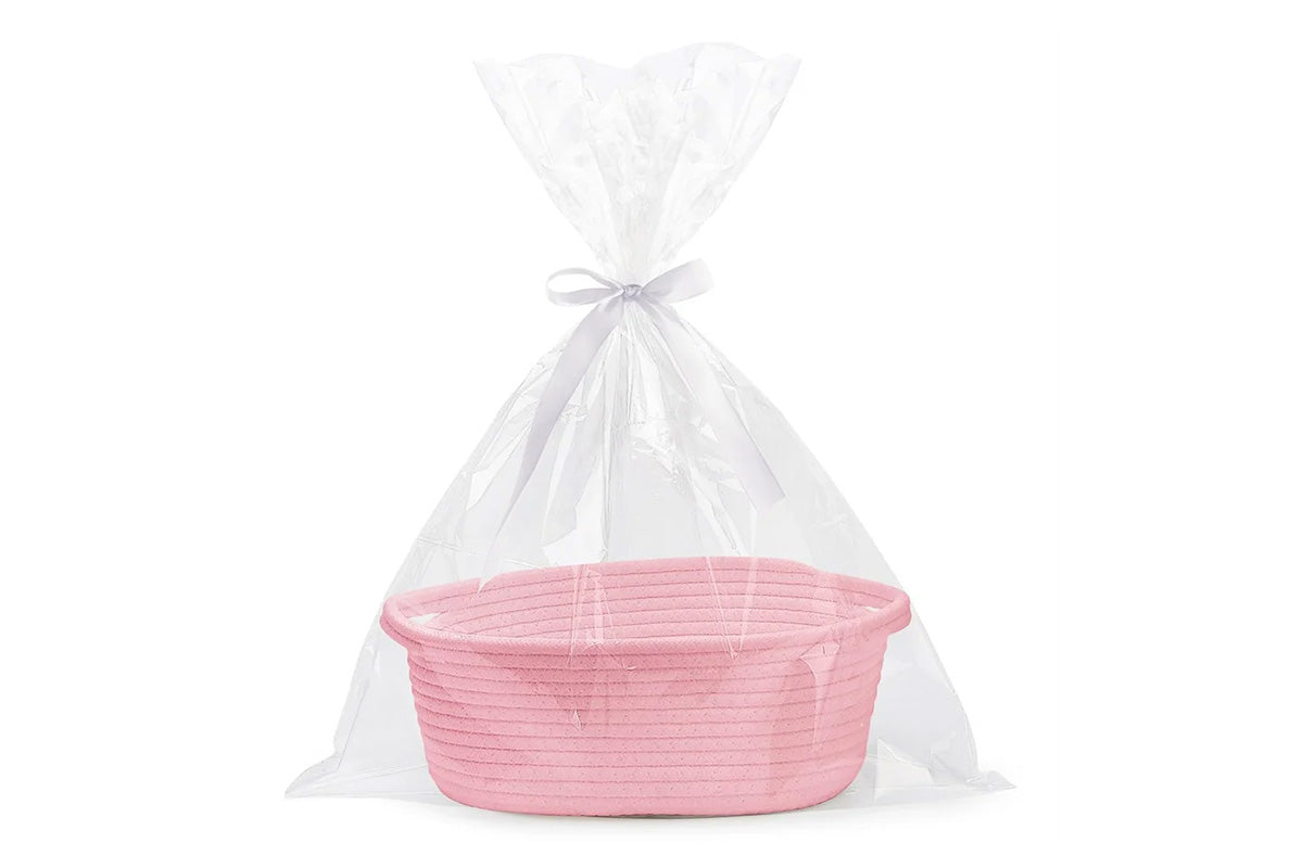 Gift Basket With Gift Bag And Ribbons Woven Storage Basket With Handle