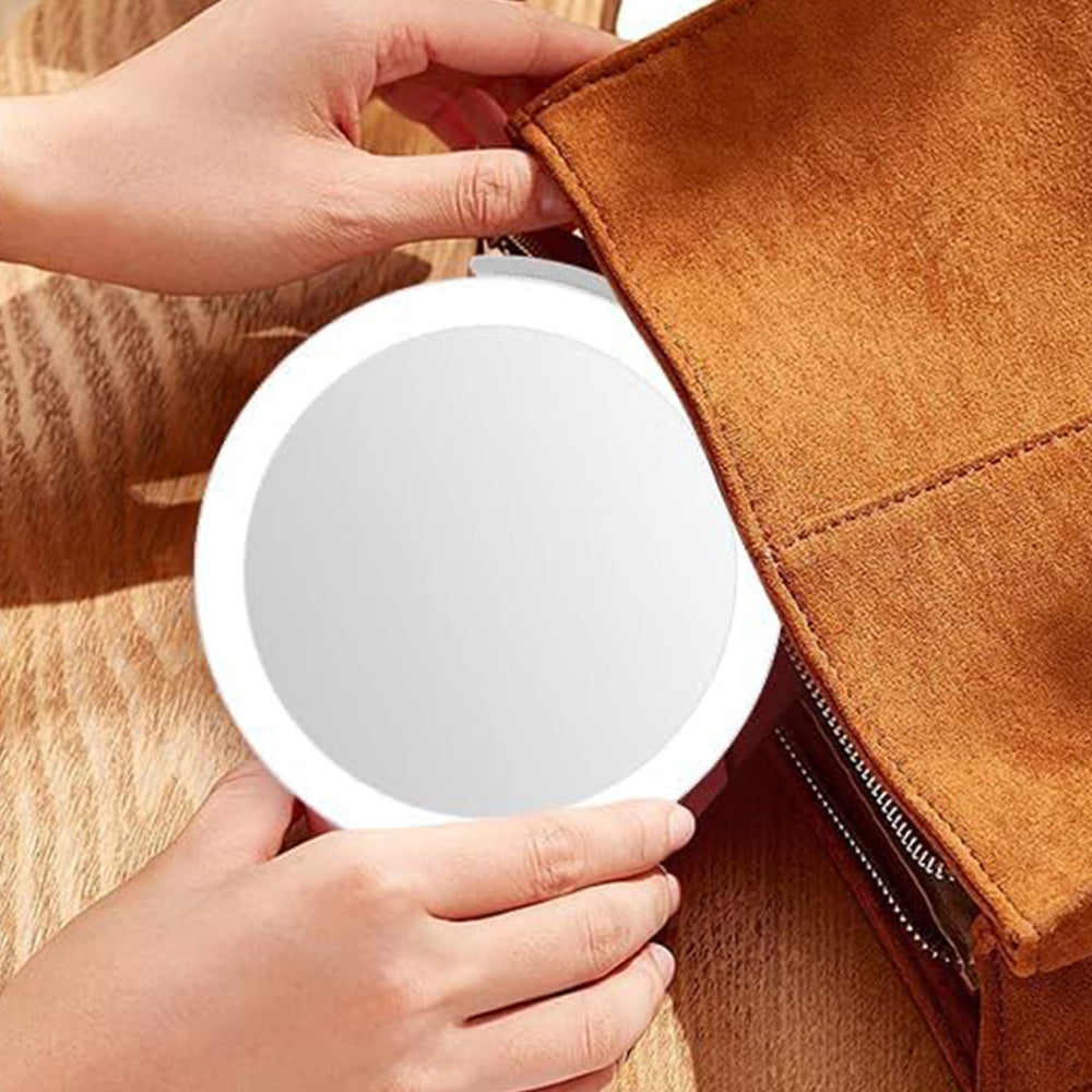 30X Lighted Portable Makeup Mirror Magnifying With Light Hanging Handheld Mirror