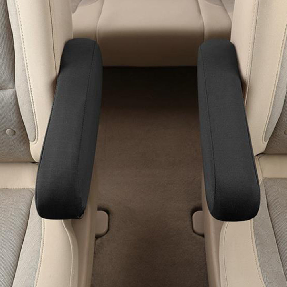 2Pcs Elastic Fabric Car Front Seat Armrest Cover