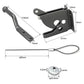2Pcs Stainless Steel Spring Cable Pull Self-Locking Gate Latch Fit for Wooden Fence Gate