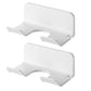 2PCS Wall Mounted Hair Dryer Holder with Cord Organizer Adhesive Blow Dryer Storage Rack