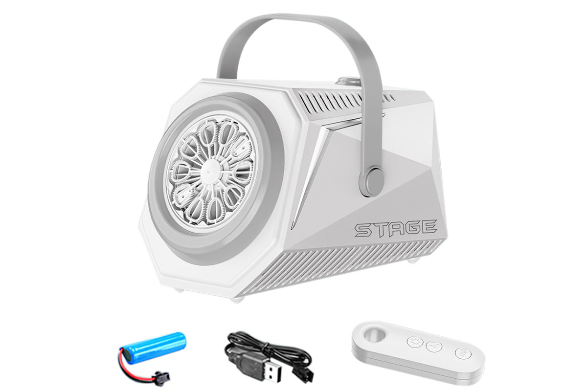 Portable Automatic Bubble Maker Machine Blower LED Light for Parties Wedding