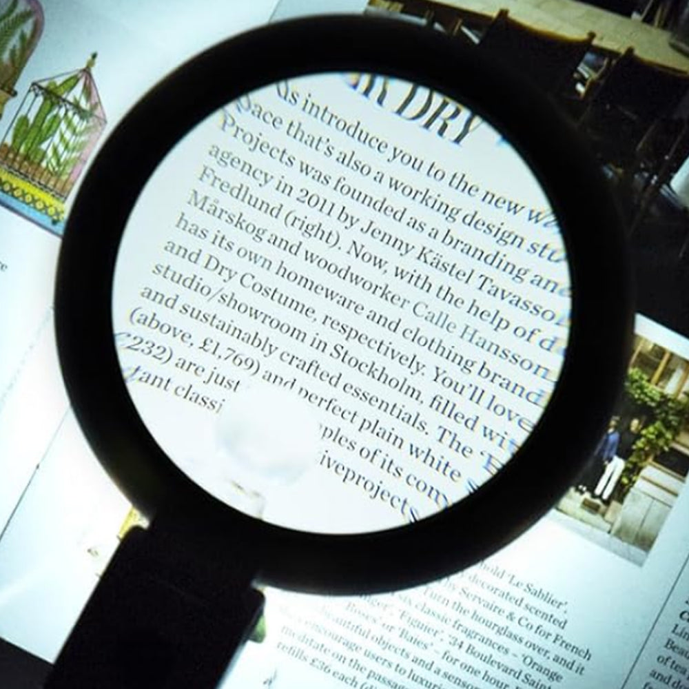 2Pcs Stand Handheld Foldable Magnifier with LED Light