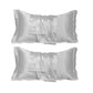 2Pcs 48x74cm Satin Pillowcase Solid Color Silk Soft Bedding Pillowcase