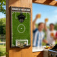 Soccer Field Wall Mounted Bottle Opener with Goal Net Cap Catcher Football Themed Beer Cap Opener