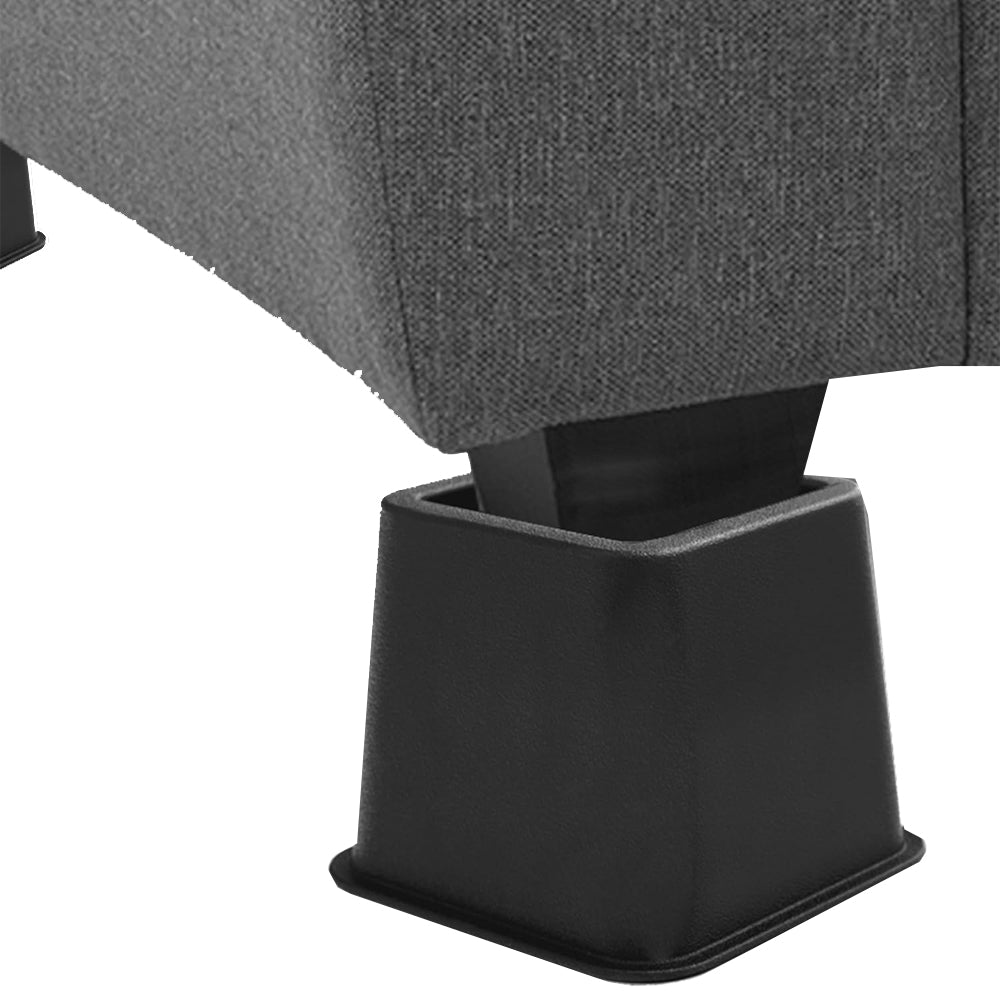 Set of 4 Risers Heavy Duty Bed Chair Risers Feet Leg Lift Furniture Extra Raiser Stand