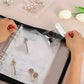 2Pcs Transparent Travel Jewelry Organizer Storage Book Set for Earring Necklace Ring