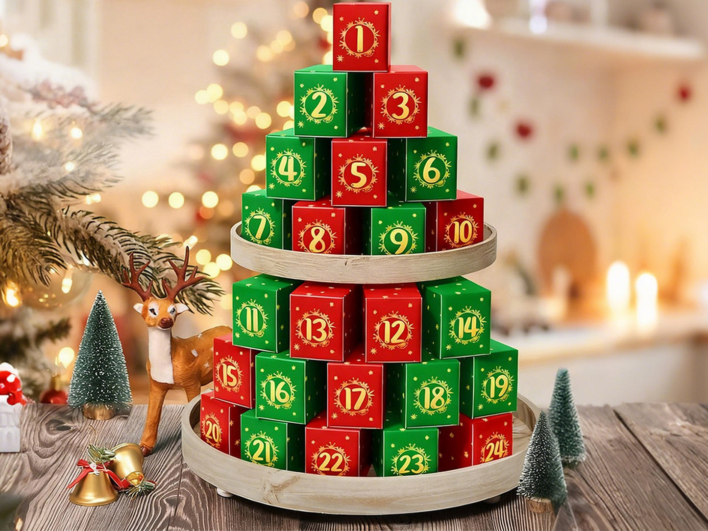 Flower Bouquet Building Blocks Advent Calendar Christmas Gift Box
