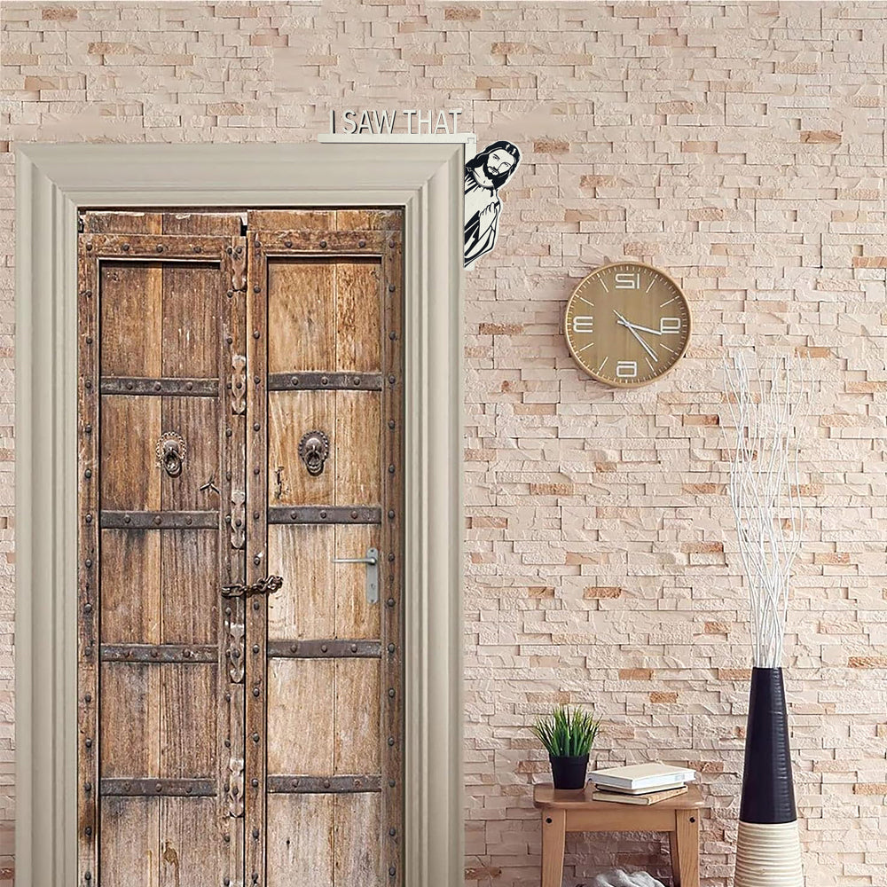 I Saw That Jesus Door Sitter Wood Door Frame Decoration-Right