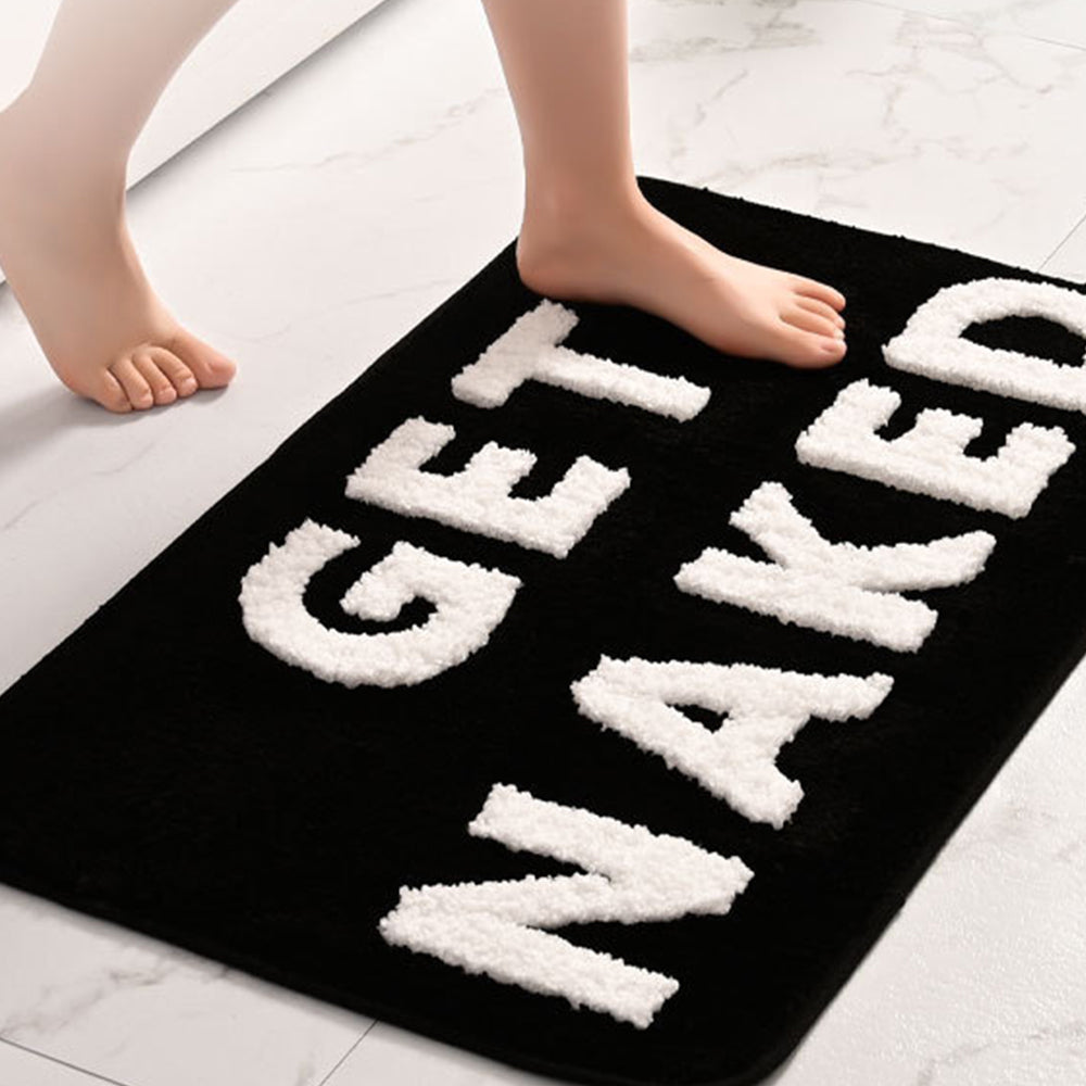 Anti-Slip Bathroom Doormat with Letters