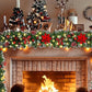 2.7M Christmas Garland Artificial Rattan Decoration With 50 LED Lights For Home Outdoor