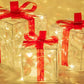 3D 3-Pack Christmas Gift Box with LED Lights Decorations