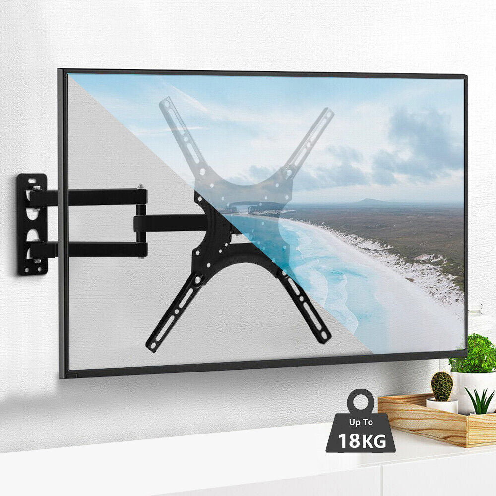 Full Motion Tilt Swivel TV Monitor Wall Mount VESA Bracket for 32-55 Inch