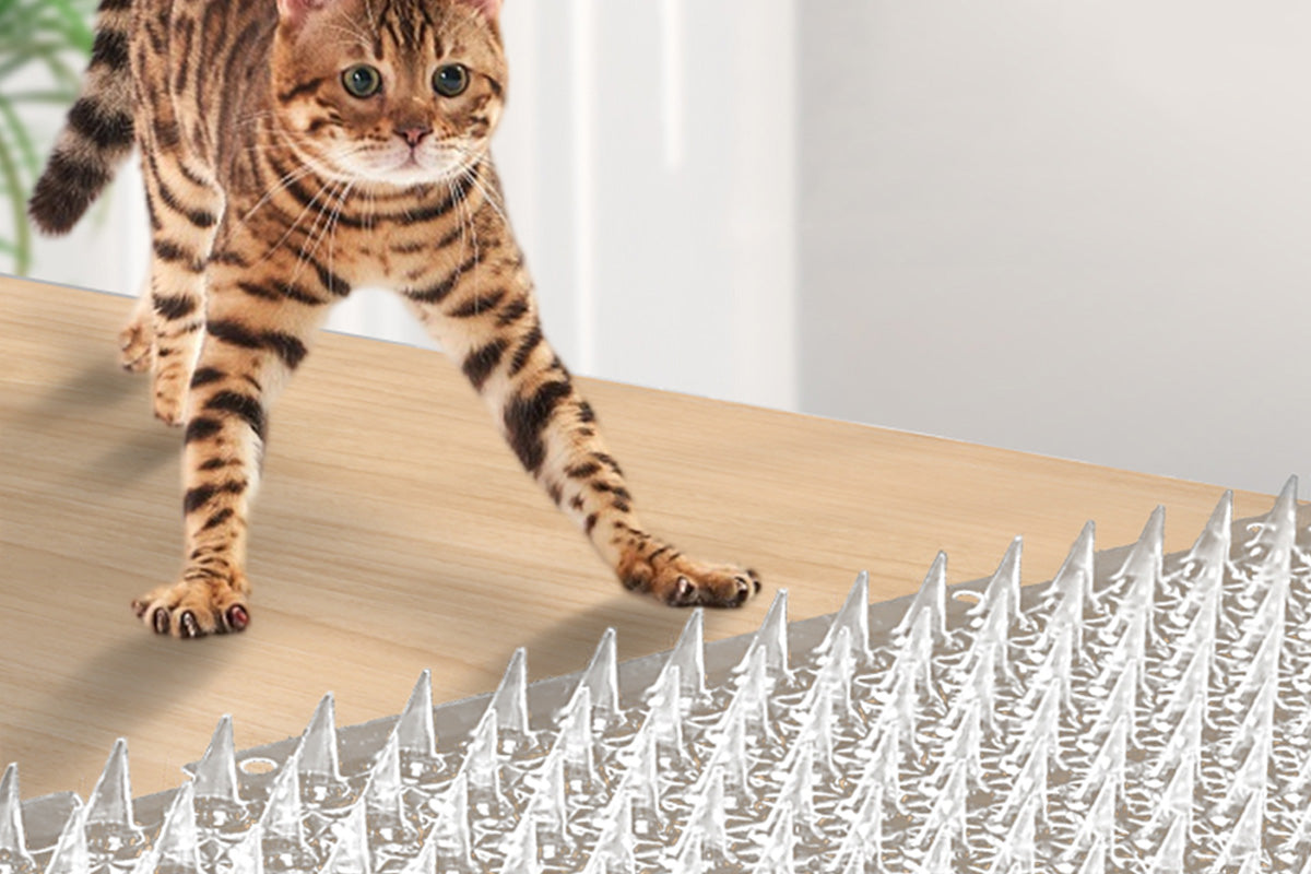 10PCS Cat Spike Mats Pet Training Mat Device Cat Deterrent Mat Set For Indoor And Outdoor
