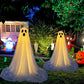 2Pcs Halloween Decoration Spooky Ghost Ornament with String Light