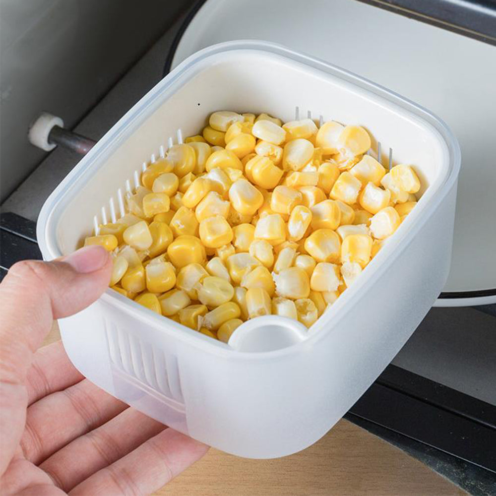 Food Storage Drain Containers with Lids and Ventilation Holes
