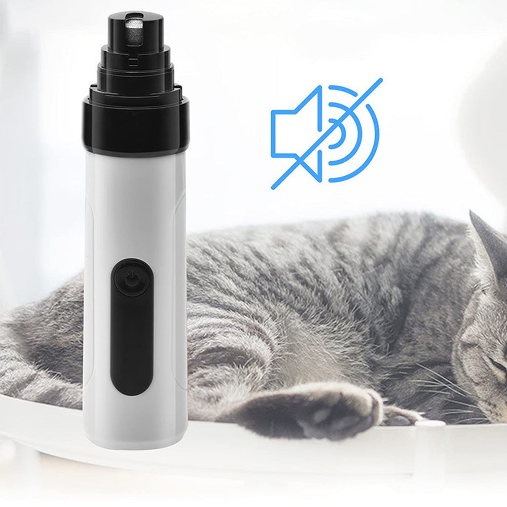 Silent Pet Nail Grinder Rechargeable Pet Paws Trimmer Grooming Tool