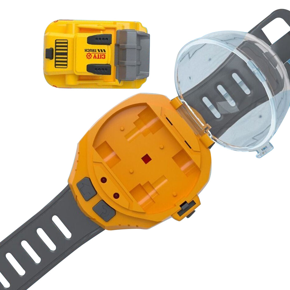 2Pcs Mini Remote Control Bulldozer Watch Toy with USB Charging