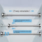 Adjustable Bathroom Curtain Rail Extendable Hanging Pole
