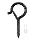 20PCS Q Hanger Hooks with Safety Buckle Windproof Screw Hooks for Hanging Outdoor Lights Plants
