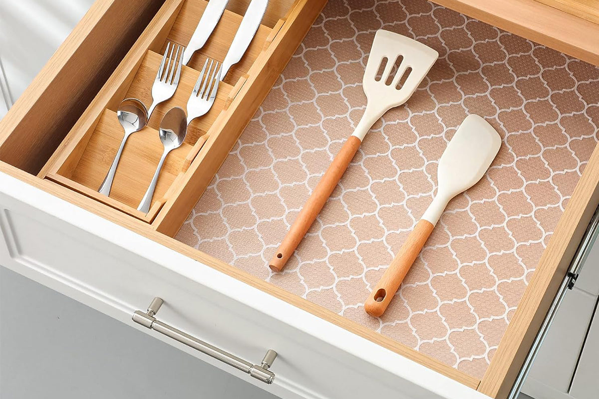 Thick Shelf Liner Kitchen Cabinet Waterproof Mat for Refrigerator Vanity Drawer