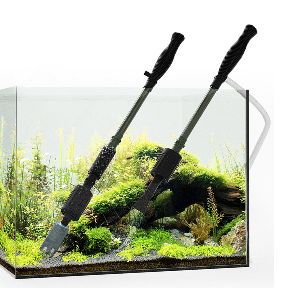 2 in 1 Electric Aquarium Gravel Cleane Fish Tank Vacuum Cleaner for Water Changes and Gravel Washing
