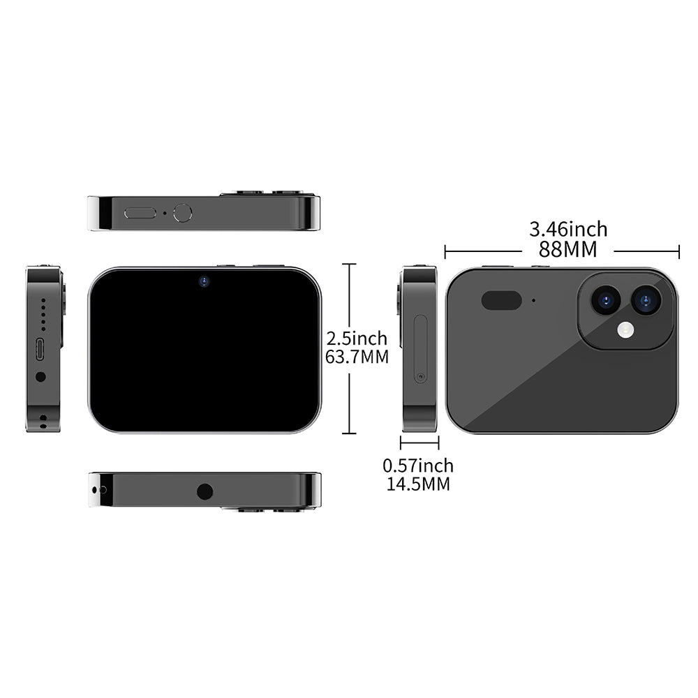 4K Digital Camera 64MP Compact Point and Shoot with 3in Touchscreen 16X Zoom for Boys and Girls