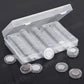 100Pcs Plastic Coin Capsules with Storage Box and Foam Gasket