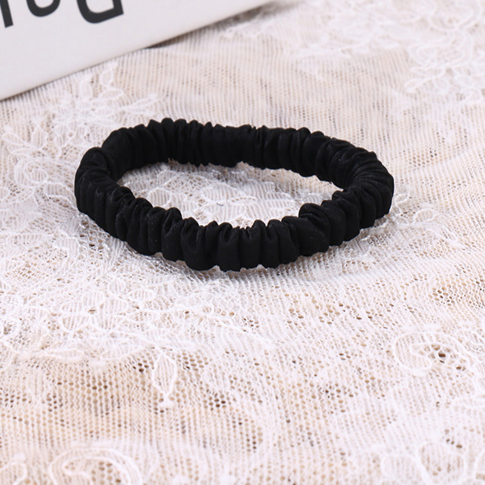 4 Pack 19 Momme Mulberry Silk Scrunchies Elastic Hair Ties for Women