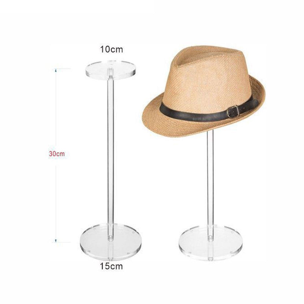 Clear Acrylic Hat Stand Display Rack for Wig Helmet