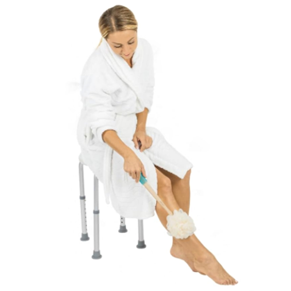 Round Adjustable Height Shower Stool With Anti-Skid Legs