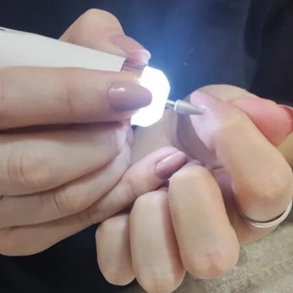 Portable USB Electric Nail File Drill Pen with 5 Grinding Heads