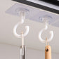10 Pcs No Drill Ceiling Hooks 360 Degree Rotating Self Adhesive Hooks