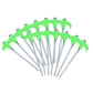 15Pcs Heavy Duty Steel Screw Drill Camping Tent Pegs with Glow in the Dark Head