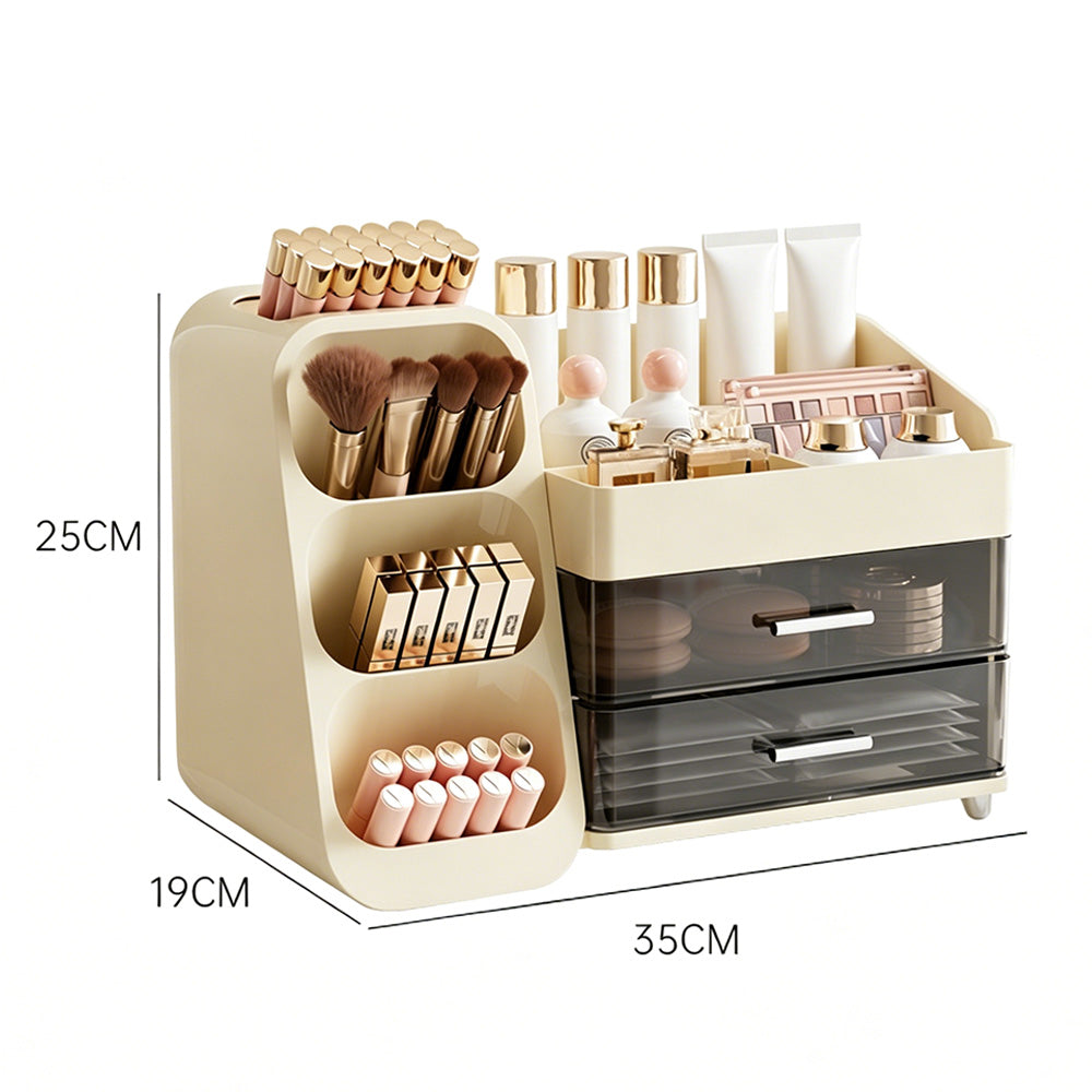 Cosmetic Organizer with Drawers Large Makeup Storage for Dresser Table Top