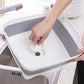 Collapsible Dish Basin with Drain Plug Portable RV Camping Sink