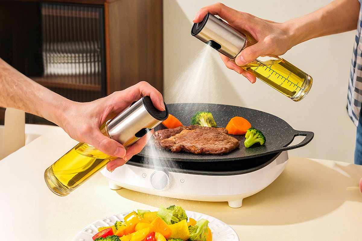 100ml Glass Olive Oil Sprayer Oil Dispenser Bottle for Cooking Salad BBQ Grilling