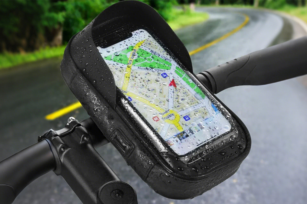2pcs Waterproof Touch Screen Bike Phone Holder Fully Enclosed Handlebar Phone Mount