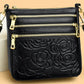 Genuine Leather Crossbody Shoulder Bag Multi-Compartment Water-resistant Handbag