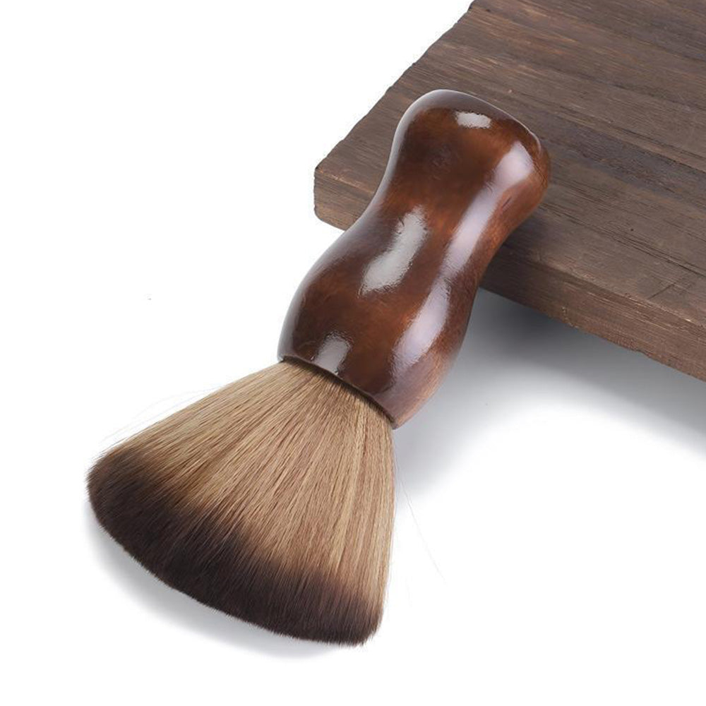 Soft Hair Sweeper Brush with Storage Case Neck Duster Brush for Home Barbershop