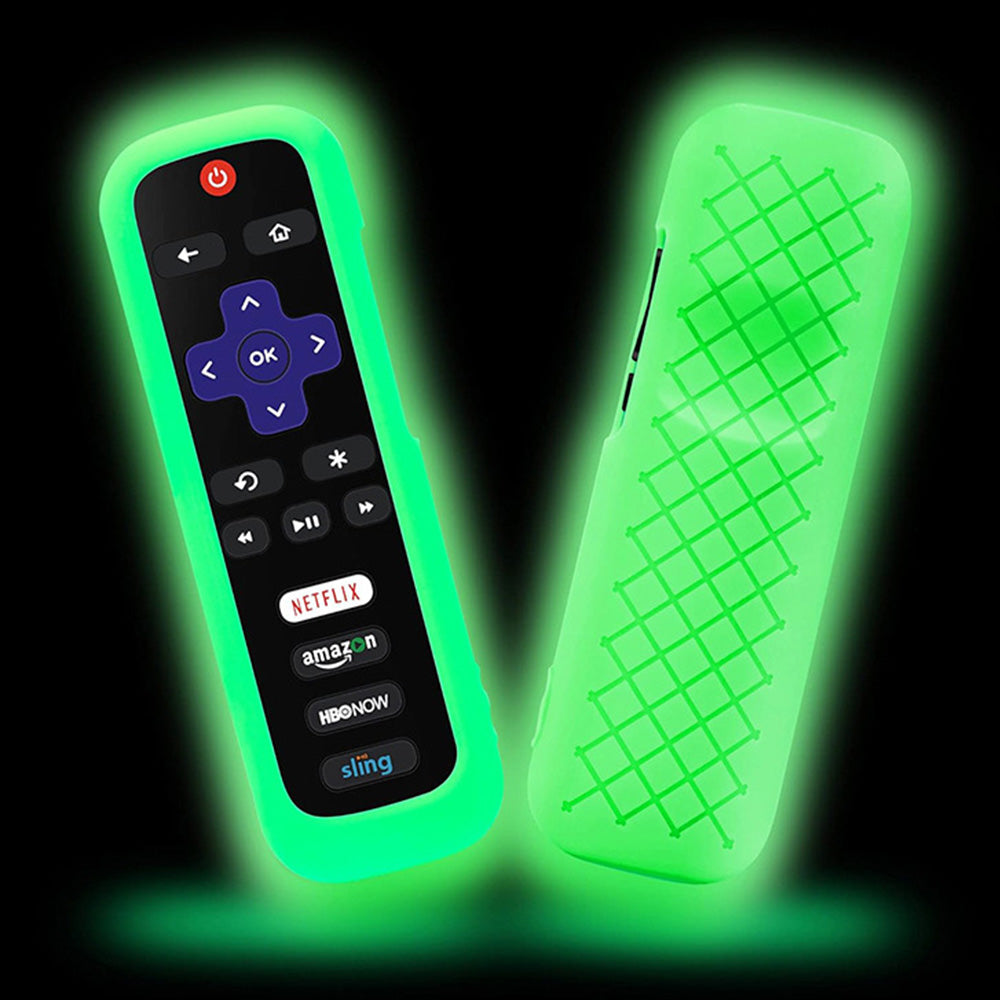 2 Pack Glow in The Dark Silicone Case Cover for Roku TV Remote